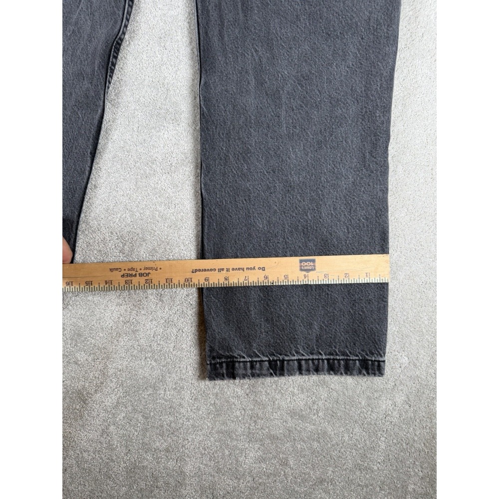 Abercrombie Fitch Jeans Mens 29x30 Black Denim Double Knee Baggy Carpenter Skate - Picture 12 of 12